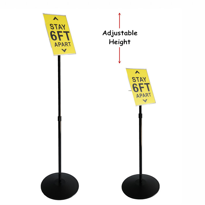 Acrylic Sign Floor Stand with Slant Back