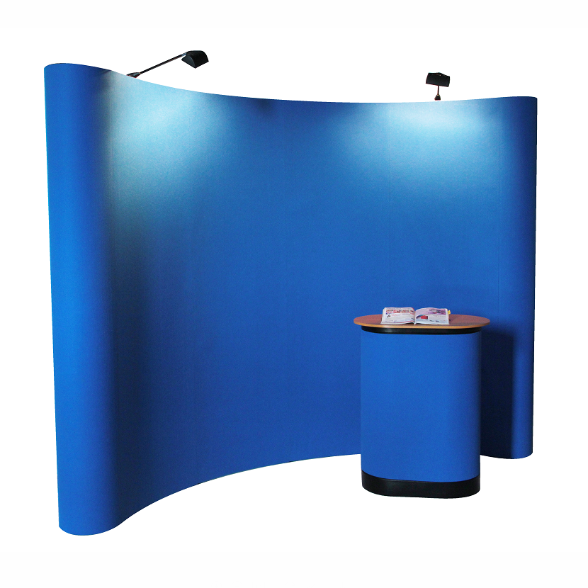 10' Curved Pop Up Fabric Display